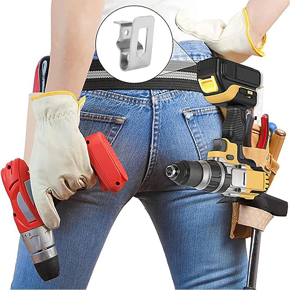 6pcs Stainless Steel Belt Clips Fit for 20V MAX Drills Tools