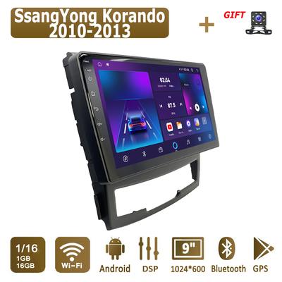 Android Car Radio для SsangYong Korando 2010-2013 Мультимедийный проигрыватель Головное устройство Стерео GPS Навигация BT WIFI 1+16 ГБ