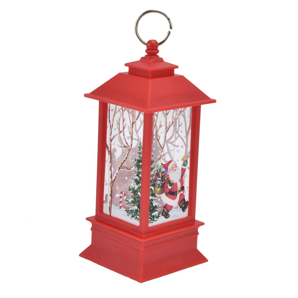 Рождественский декоративный подвесной фонарь Портативная светодиодная лампа Санта-Клауса Домашнее украшениеКрасный