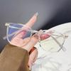 Очки от близорукости с защитой от синего света Мужские ретро многоугольные металлические оправы Бизнес оправы для очков Очки с плоскими линзами