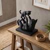 3D Print Parent Child Cat Statue Minimalist Cat Desktop Ornament  Gift for Cat Lovers