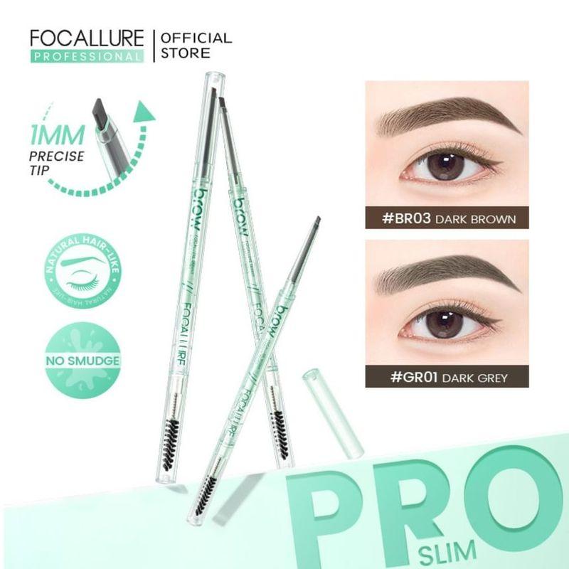 FOCALLURE - Карандаш для бровей 2 в 1 - 4 цвета