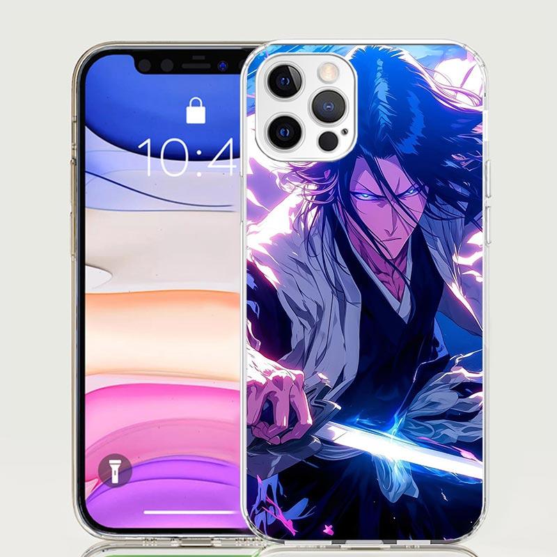 Чехол для телефона Bleach Kuchiki Byakuya Для iPhone 11 12 13 Mini 14 15 Plus 17 Air 16 Pro Max 16E 7 8 SE Арт Индивидуальный Coque Capa Cas
