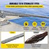 VEVOR 316 Stainless Steel Cable, 500FT Stainless Steel Wire Rope of 5/32 Inch Diameter and 1x19 Construction