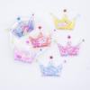 10Pcs/lots Transparent PVC Filling Sequin Crown Flatback Scrapbooking Ornamnet Patches Accessories DIY Crafts Supplies