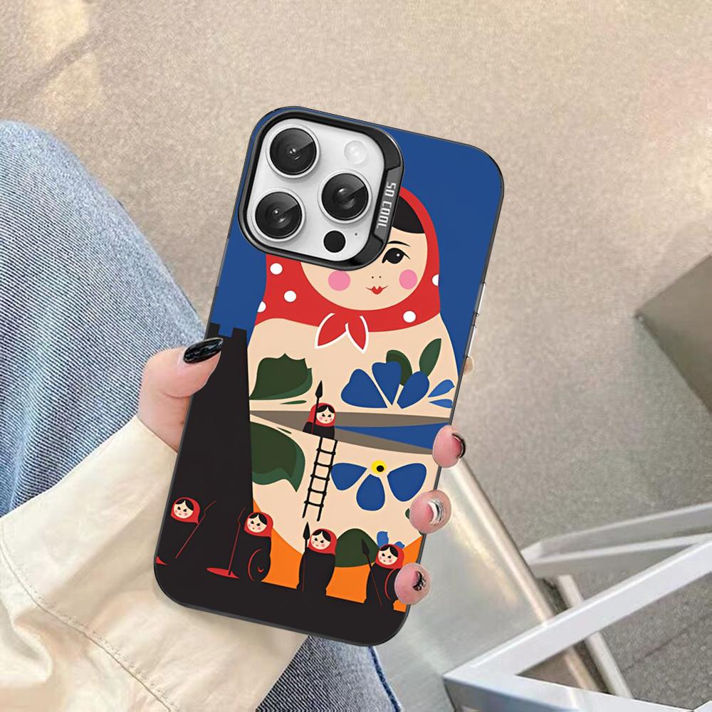 Russian Dolls Matryoshka Cute Phone Case For IPhone 16 15 14 13 12 11 Pro Max X XR XSMAX 8 7 Plus Matte Shockproof Back Cover