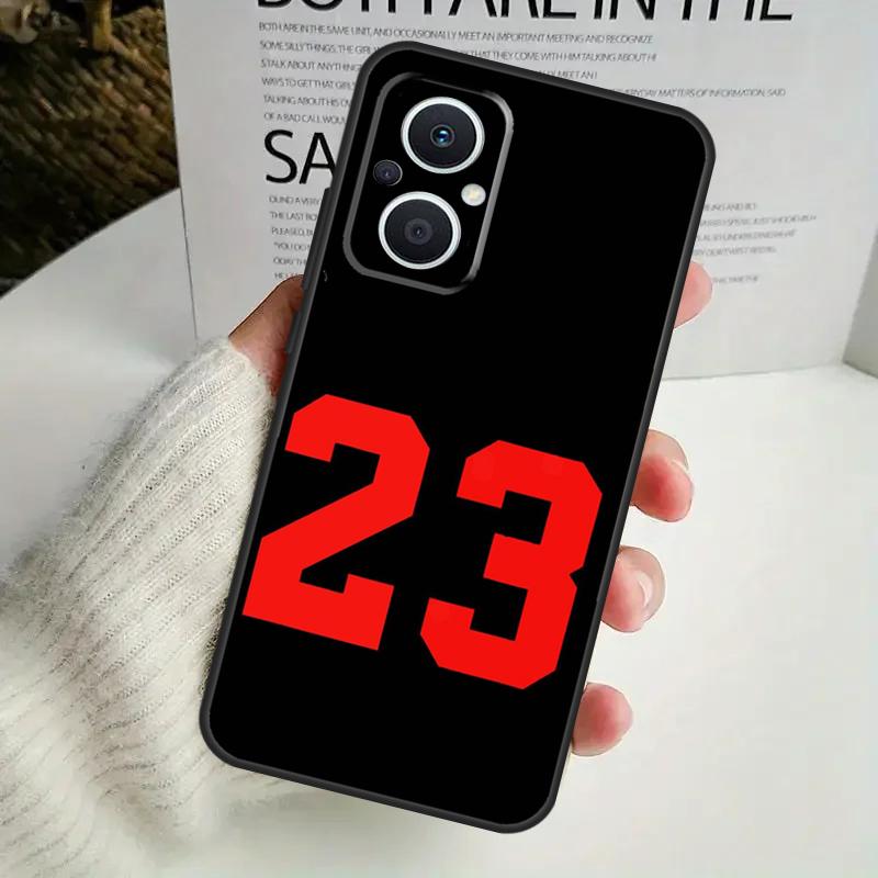 Чехол с номером 23 по баскетболу для OPPO Reno 8T 4Z 5Z 8 10 11 Pro 4 5 6 7 Lite OPPO Find X6 Pro X3 X2 X5 Lite