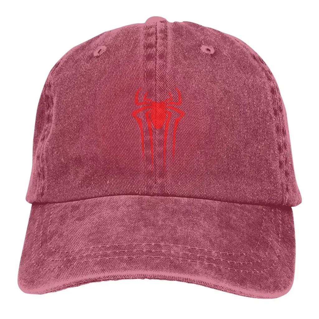 Бейсболка Red Spider Washed Vector Animal Classic Hip Hop Hats Summer Couple Women Kpop Rock Custom Logo Cap
