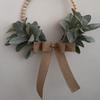 1Pc Nordic Simulation Leaf Simple Wreath Ornament Wall Hanging Beads Home Decoration Door Hanging