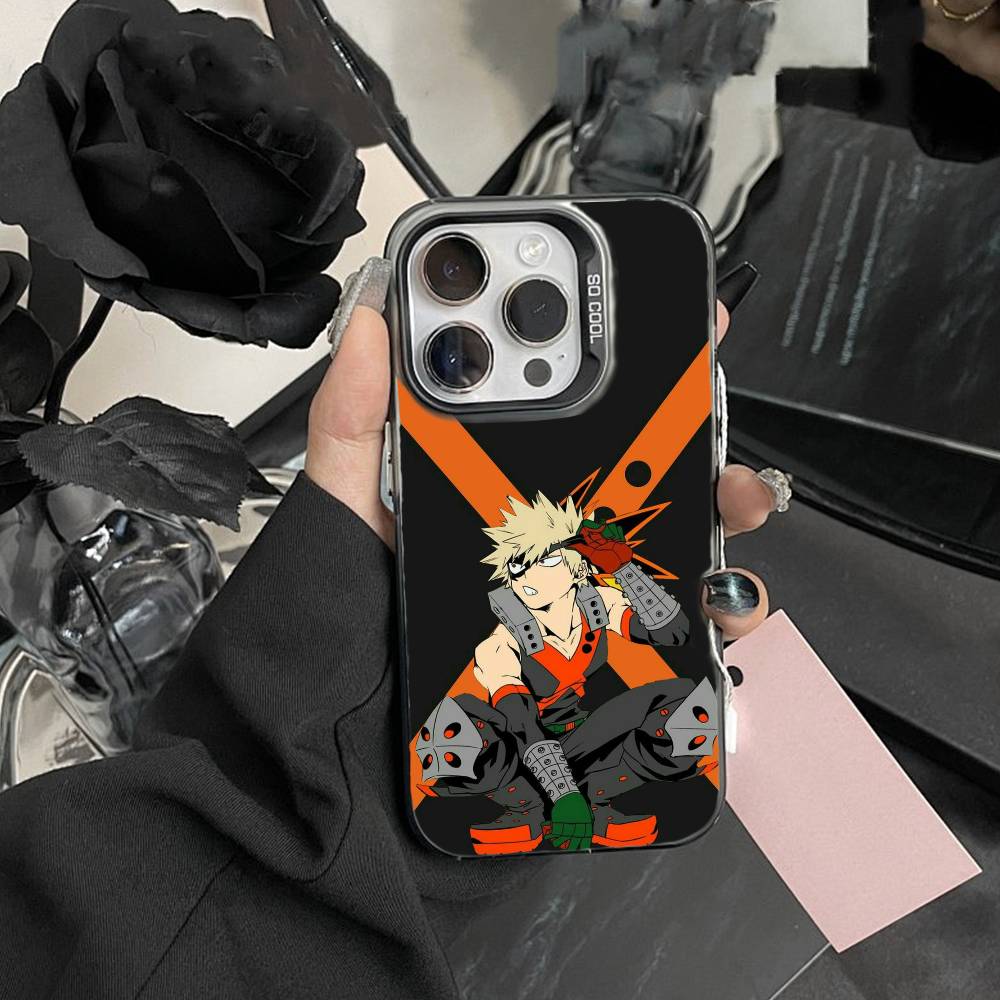 Чехол для телефона Кацуки Бакуго - Академия Героев Для IPhone 16 17 15 14 12 13 Pro Max Черный Цвет Ударопрочный Чехол