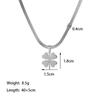 Heart-shaped Necklace & Simple Retro Titanium Steel Earrings - Fashionable, Non-fading Jewelry Set
