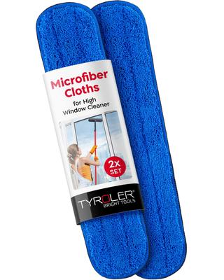 Сменные салфетки из микрофибры Tyroler Bright Tools, 2 шт. Для использования со средствами для мытья высоких окон. Супермягкие, высокоабсорбирующие салфетки. Отлично подходят для