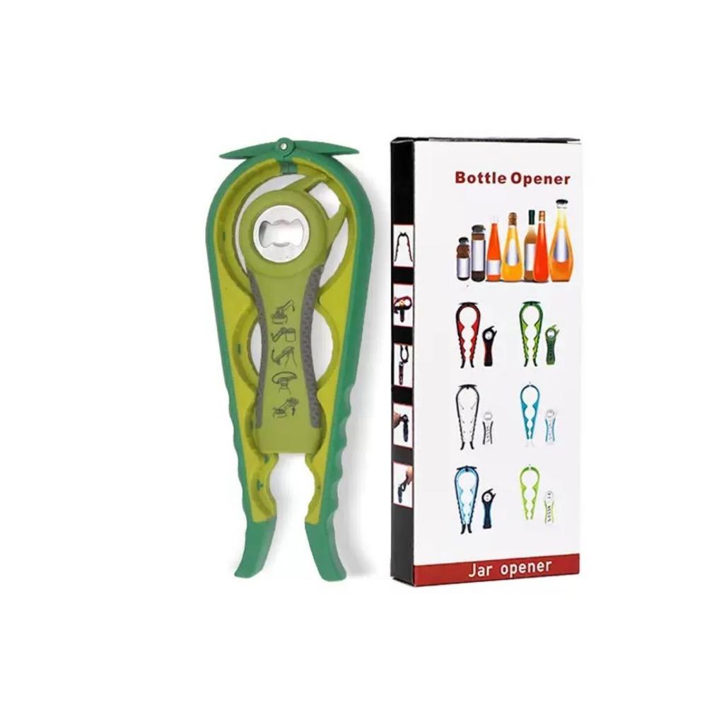 HOMZY Открывалка для консервов Многофункциональная Четыре в одном Открывалка для бутылок с напитками Открывалка для крышек Четырехпозиционная открывалка для консервов Противоскользящая открывалка для крышек