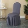 5/10/50/100pcs Pleated Skirt Spandex Chair Cover Hotel Banquet Party Events Wedding Decoration Dining Room Seat Protector Covers