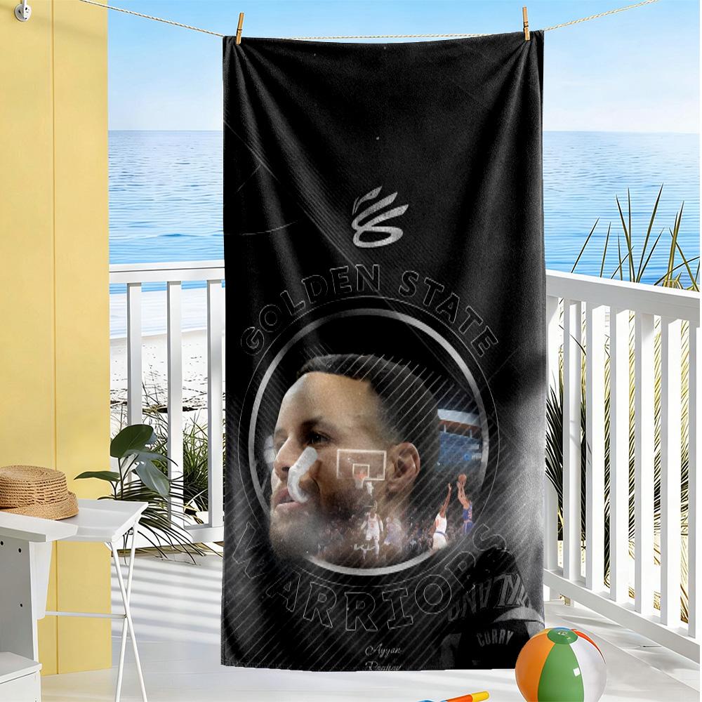 Golden State Warriors Curry Dynasty Beach Towel High Absorbency & Quick-Dry Comfortable Lightweight