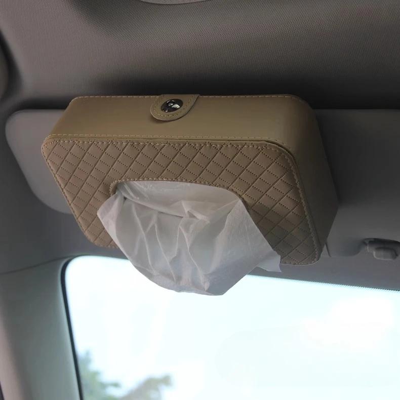 Hanging Sunroof/Seat Back Pumping Tissue Carton for Cars - Creative Sunshade & Practical Interior Product