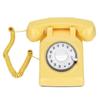Ретро-роторный стационарный телефон 60-х годов, старомодный классический дисковый циферблат, проводной стационарный телефон, желтый