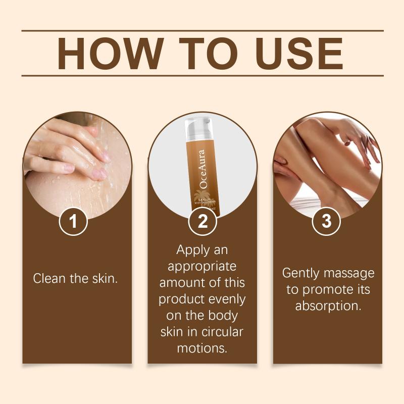 Sunless Tanning Cream Lightweight Fast Absorbing Radiant Skin Self Tanner for Summer Beach Outdoor Activities
