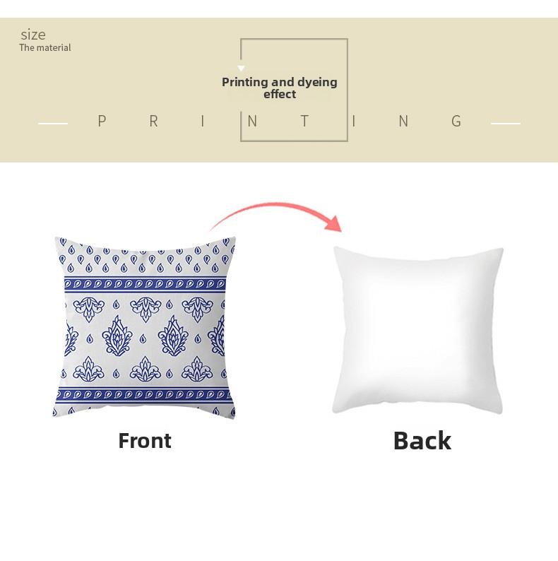 1 Pieces Bird Flower Pillow with 2D Flat Printing Design Polyester pillowcase, sofa decorative cushion cov Headboard Pillow