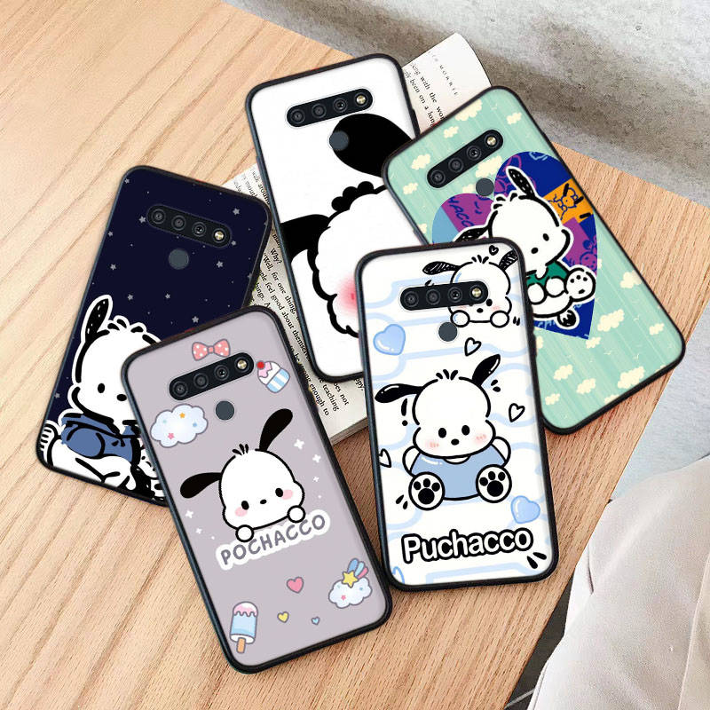 Черный чехол AH48 Pochacco для OPPO Reno 8 6 5 4 Pro Find X3 A17 A31 A38 A40 A53 A54 A55 A74 A76 A78 A77 A80 A94 A95 A96 Pro Sofe Cover