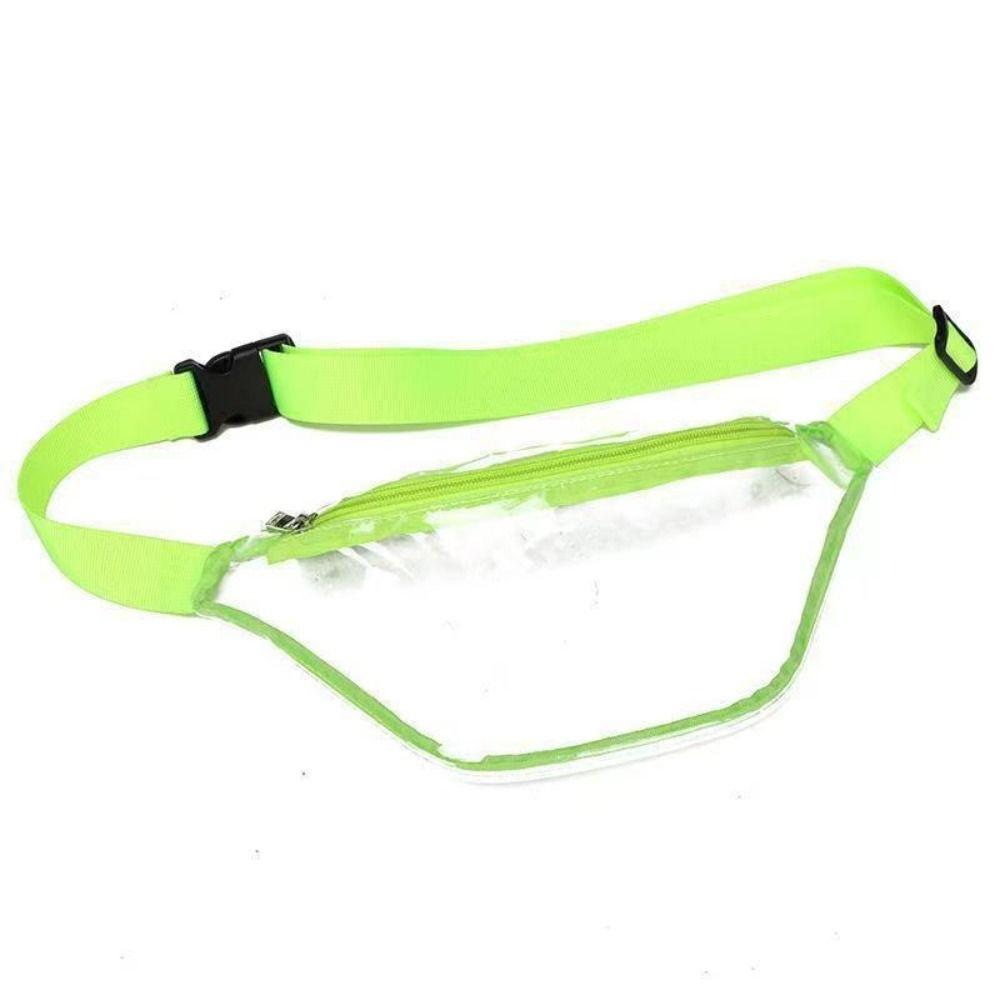 Waterproof Transparent Waist Bag Water-Sprinkling Festival Half Moon Belt Bag PVC Chest Bag Banana Storage Bag Shoulder Bag