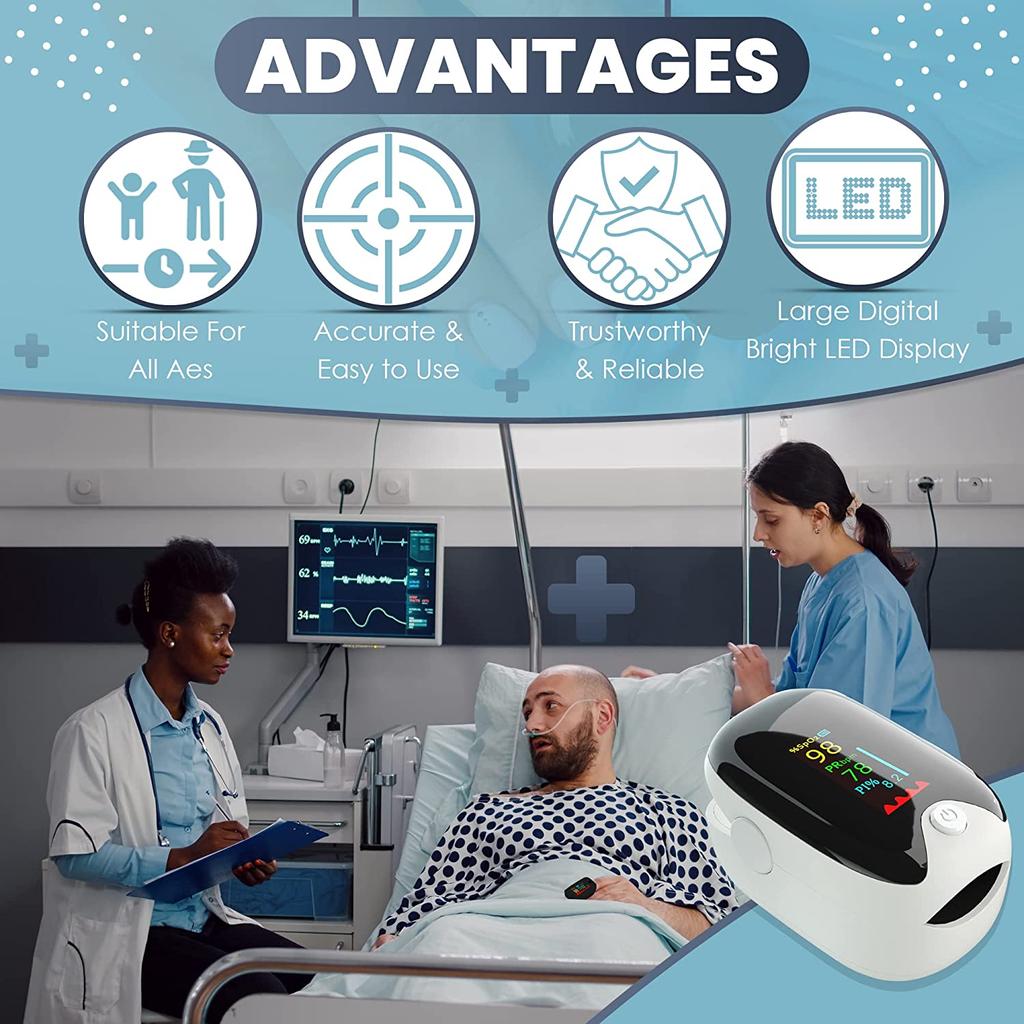 High Quality Digital Fingertip Pulse Oximeter Blood Oxygen Monitor