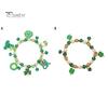Браслет из клевера. День Святого Патрика Ирландские бисерные украшения со стеклянными бусинами и подвесками Браслет-талисман на удачу для праздничных торжеств Эластичный клевер