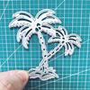 Металлические вырубные штампы «Кокосовая пальма» Трафарет для DIY Скрапбукинга Фотоальбома Тиснения Бумаги Открыток Поделок Вырубки