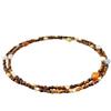 Vintage Maillard Antique Natural Tiger'S Eye Shell White Crystal Chalcedony Sweater Chain Long Chain Necklace