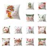 Christmas Theme Santa Claus Print Pattern Cushion Cover Home Living Room Sofa Decoration Polyester Pillow Pillow Cover