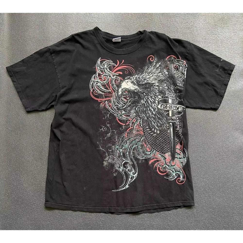 Мужская футболка с коротким рукавом в стиле ретро с крыльями ангела, Харадзюку, хай-стрит, американская мода, мужская, женская, летние топы