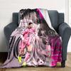 Pink Soccer Player Beach Blanket Soft Warm Cozy Great for Bedding Office Chair Couch Four Seasons Universal Playful Design
