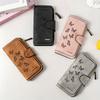 Women's Long Wallet with Butterfly Pattern 1 Piece Multi-functional Wallet Portable Snap Button Coin Purse Perfect for Cat Lovers Birthday Gift Daily