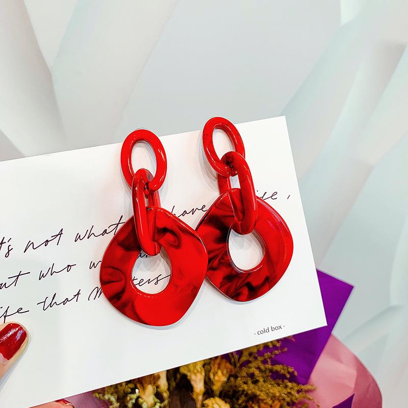 Серьги Ancola «Серебряная Игла» с Красным Сердцем – Модные, Роскошные и Элегантные для Осени/Зимы 2025