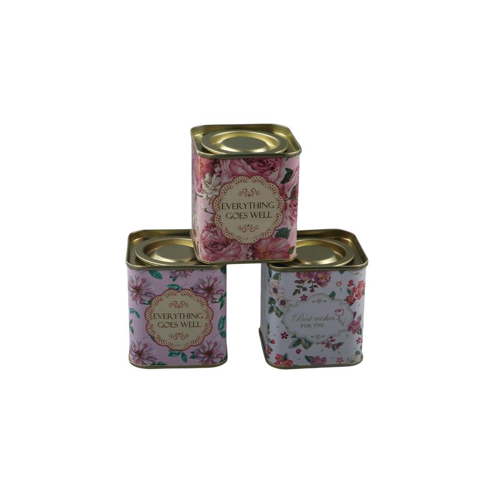 Квадратная металлическая банка для чая из жести, жестяная коробка для чая, контейнер для кухни