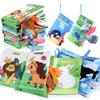 1pc Children Early Educational Toys Cartoon Animal Sea Ranch Dinosaur Tail Cloth Books for Kids Learning Education English Book
