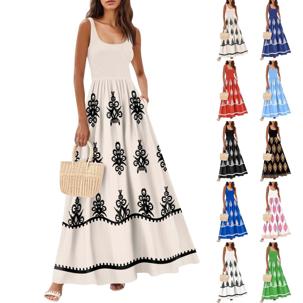 Women's Flowing Dresses Women's Summer Dresses Casual Long Dresses Cute Floral Long Dresses