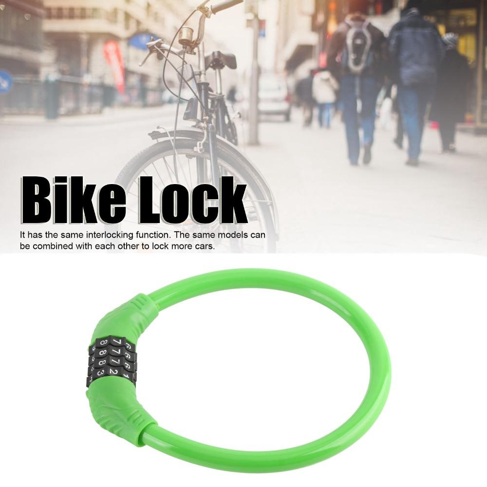 2 PCS Multicolor Combination Cable Lock 4-Digit Number Security Bike Lock  Motorbike Protection