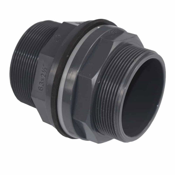 Traversée de Paroi PVC 63mm Raccord Fileté PN10 pour Installation Facile et Etanchéité
