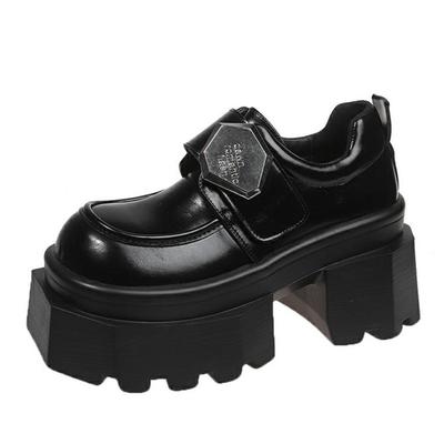 Мода 9СМ Новые Весенние Женские Туфли-Лодочки Мэри Джейн На Шнуровке Лоферы Девушки Обувь Лолиты Каблук Шайба Туфли-Лодочки на Платформе Косплей Женская Обувь