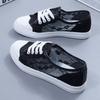 Fashion 2025 Summer New Mesh Breathable Casual Shoes Soft Sole Hollow Breathable Womens Sandals Fashion Versatile Casual Board Shoes