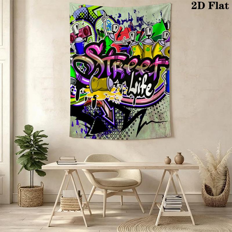 Street Art Graffiti Pattern Home Decor Tapestry, Wall Hanging, Decorative RV Wall Cloth.MGT0918319