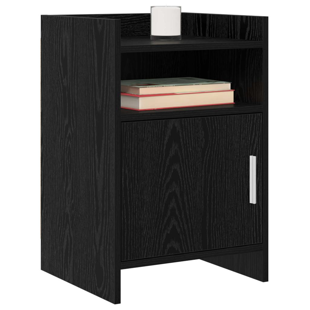 Nightstands 2 pcs Black Oak 40 x 36 x 60 cm Engineered Wood