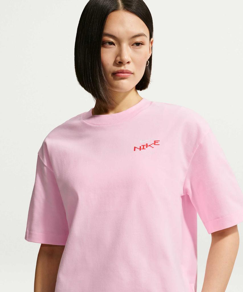 NIKE Sportswear Oversized Mid-Crop T-Shirt W - Pink Form / Iv3241-663