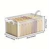 Foldable Clothes Storage Box with Steel Frame Used In Wardrobe for Clothes and Pants Storage and Organization Shelf Baskets