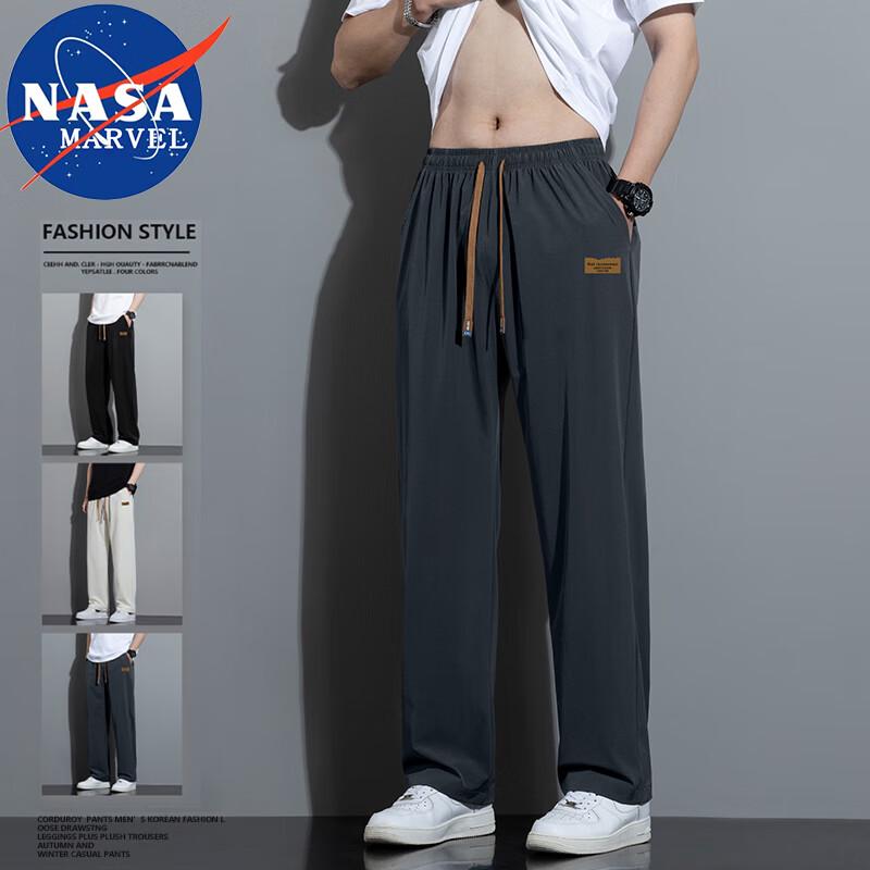 NASA MARVEL Men's Loose Fit Straight Leg Casual Pants