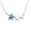 [Q6193] - Handmade Necklace 'Une Etoile Est Née' Silver Turquoise - 20x10 Mm