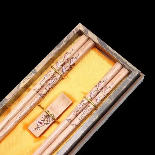 Craft Chopsticks Gift Box Wedding Gifts Chinese Characteristics Overseas Gifts Chopsticks Wooden Chopstick Set Wooden Kitchen