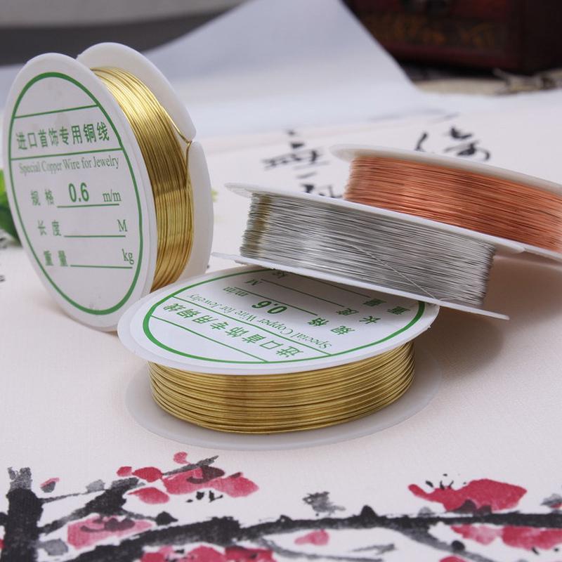 1 Roll DIY Jewelry Copper Wire DIY Handmade Copper Wire Beaded Jewelry Rope Bracelet Supplies