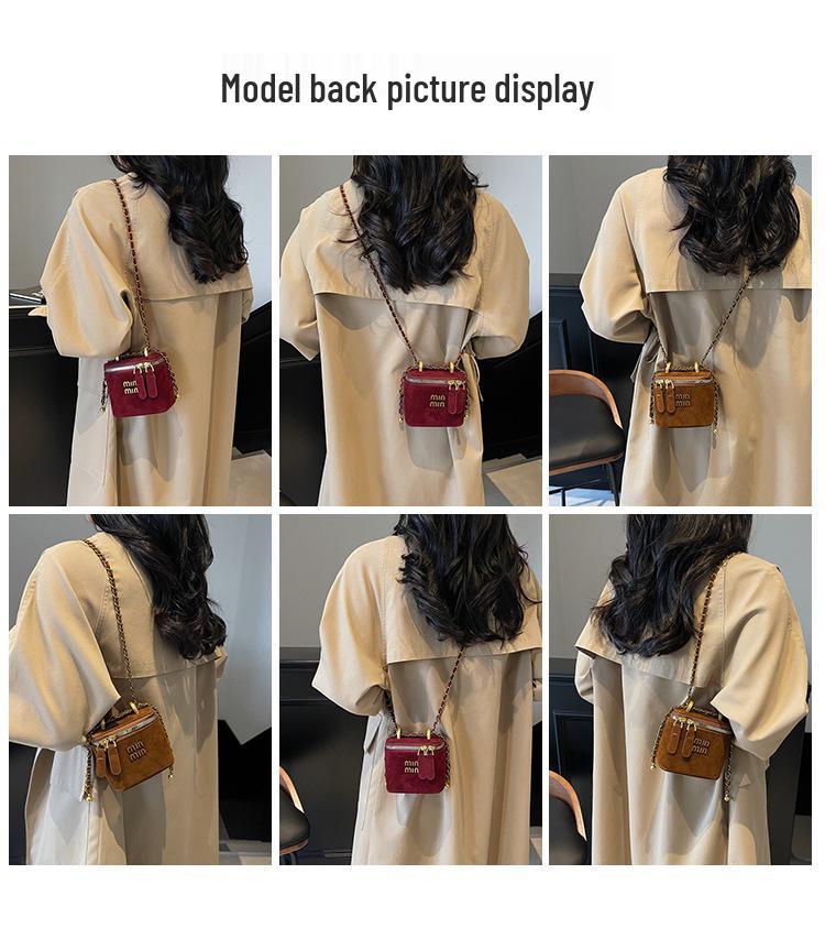 Зима 2024 Ретро Матовая Мини Сумка-Коробка - Модная Сумка Кроссбоди Кошелек для Монет